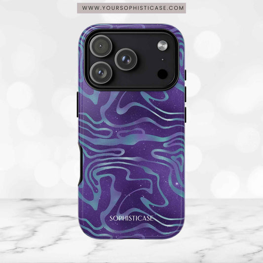 Cosmic Zebra in Blue & Purple - iPhone Case, Samsung Galaxy Case, Google Pixel Case