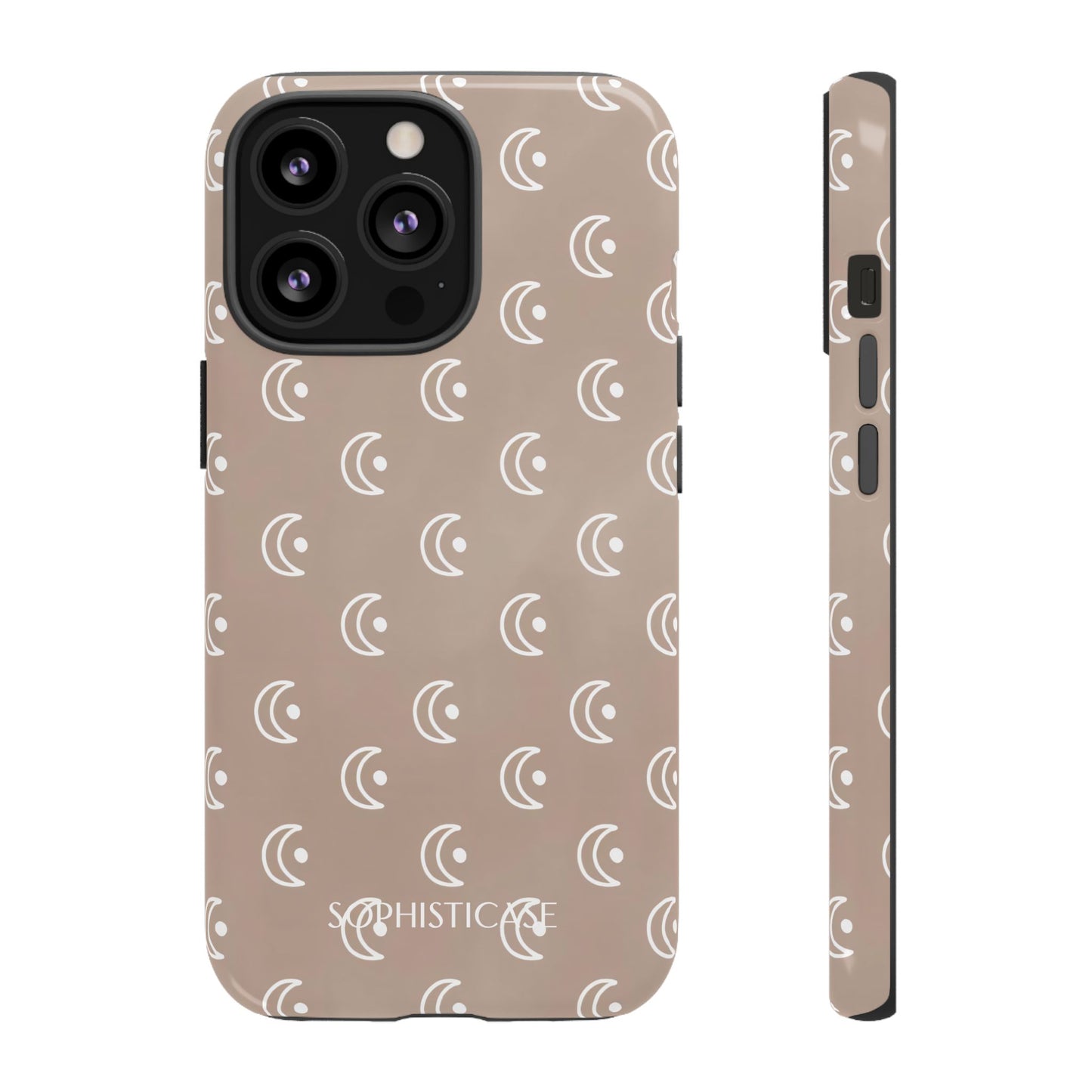 Moon Phase in Boho Brown - Tough Phone Case for iPhone