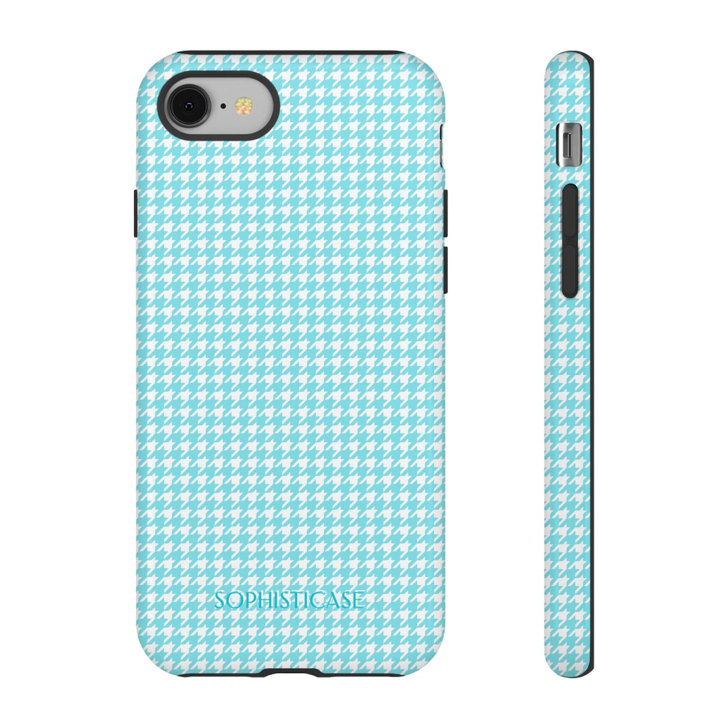 Tough Case - Houndstooth in Aqua