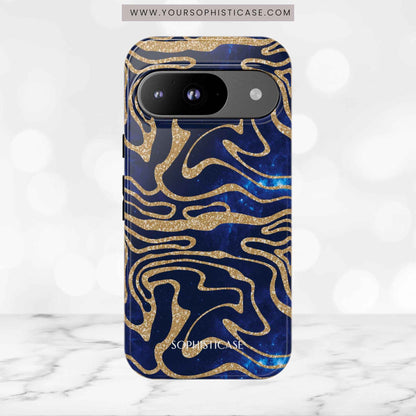 Cosmic Zebra in Blue - iPhone Case, Samsung Galaxy Case, Google Pixel Case