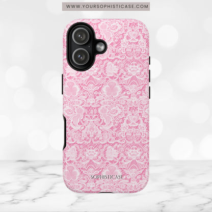 Luxe Lace in Pink - iPhone Case, Samsung Galaxy Case, Google Pixel Case