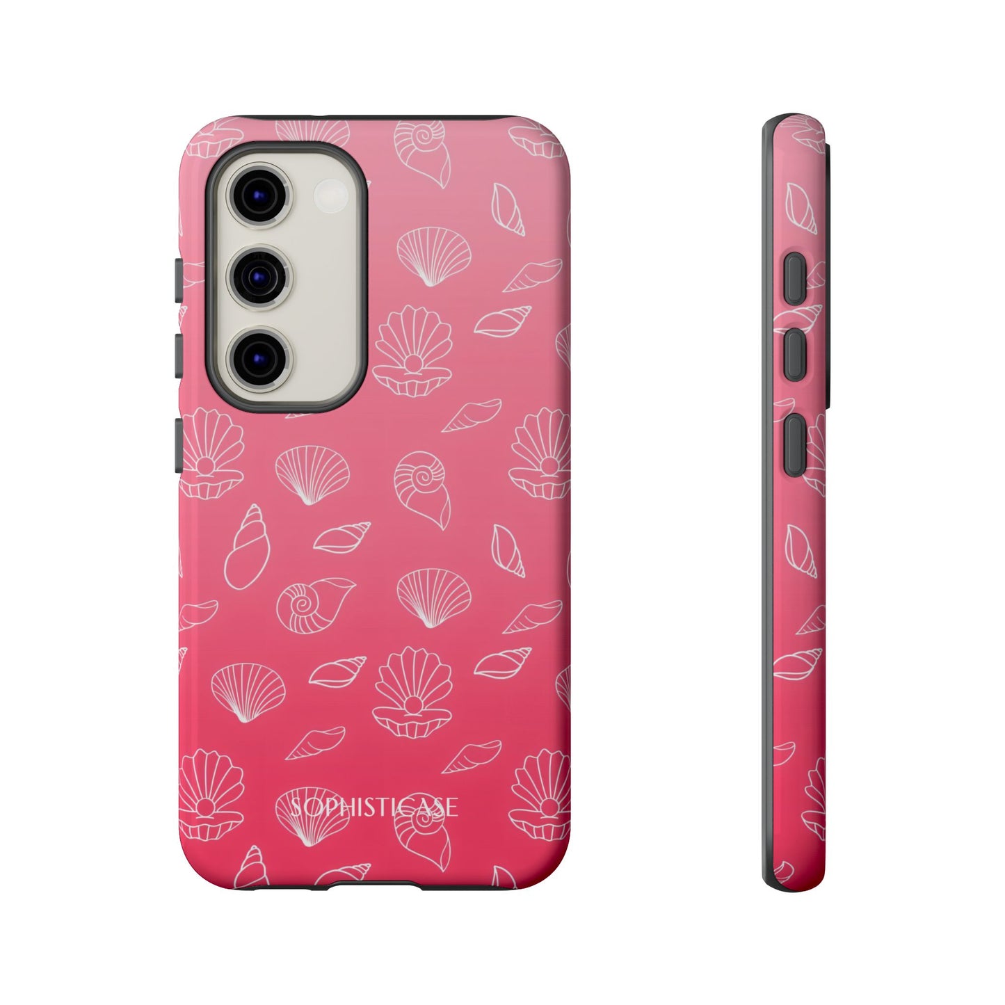 Seashell Society in Sunset Pink - iPhone Case, Samsung Galaxy Case, Google Pixel Case