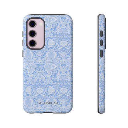Luxe Lace in Blue - Tough Phone Case