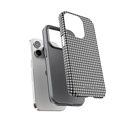 Houndstooth in Black - Drop Proof Phone Case for iPhone