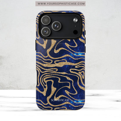 Cosmic Gold in Blue - iPhone Magsafe Case