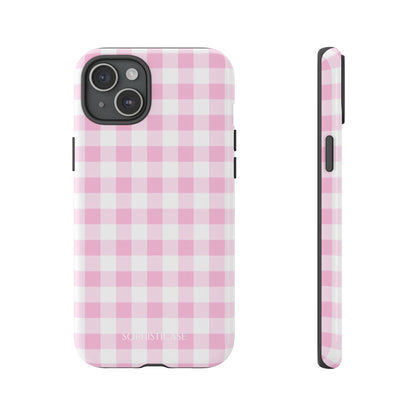 Gingham in Pink - Tough Phone Case