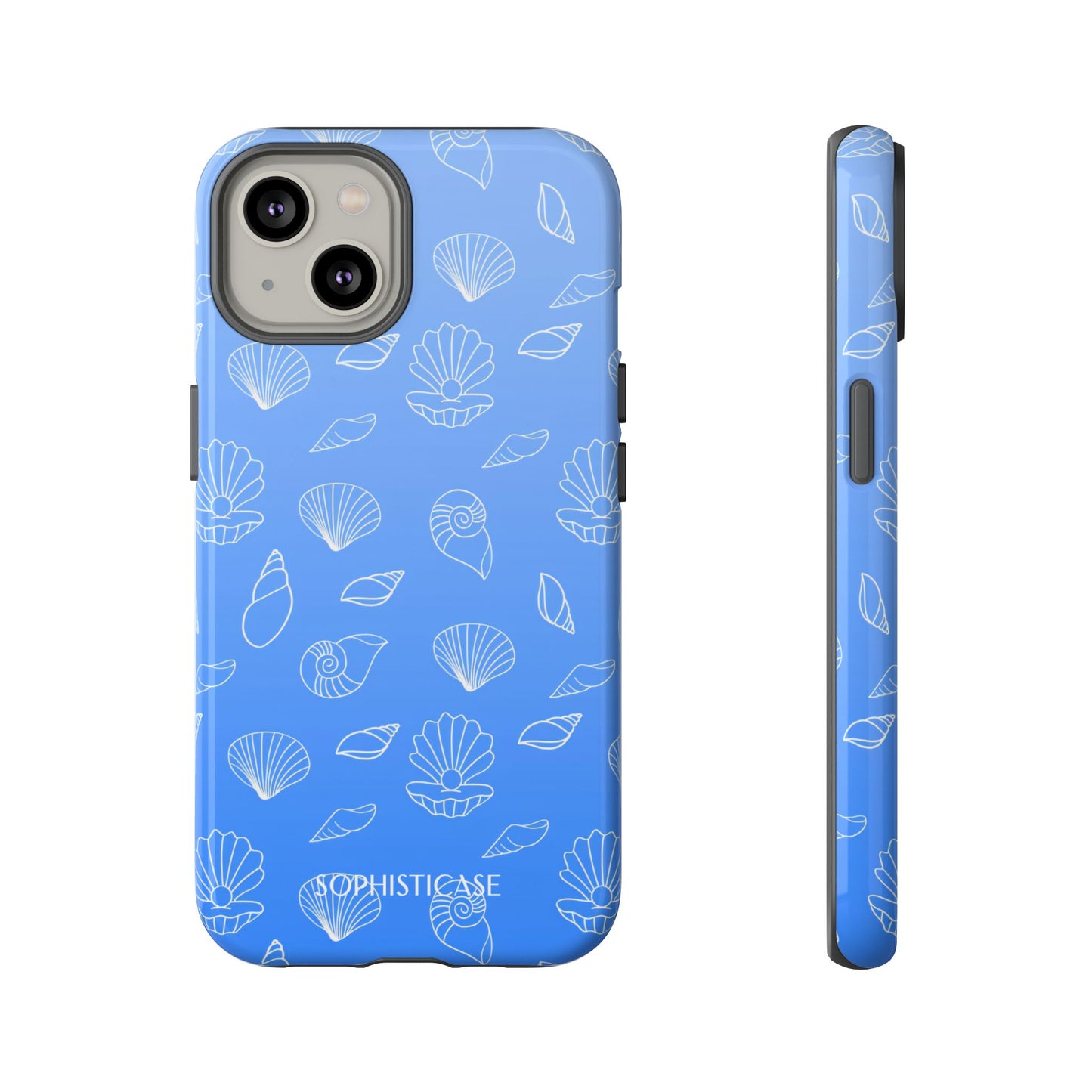 Seashell Society in Ocean Blue - iPhone Case, Samsung Galaxy Case, Google Pixel Case