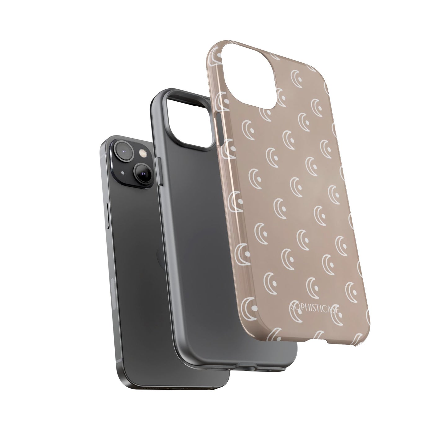 Moon Phase in Boho Brown - iPhone Case