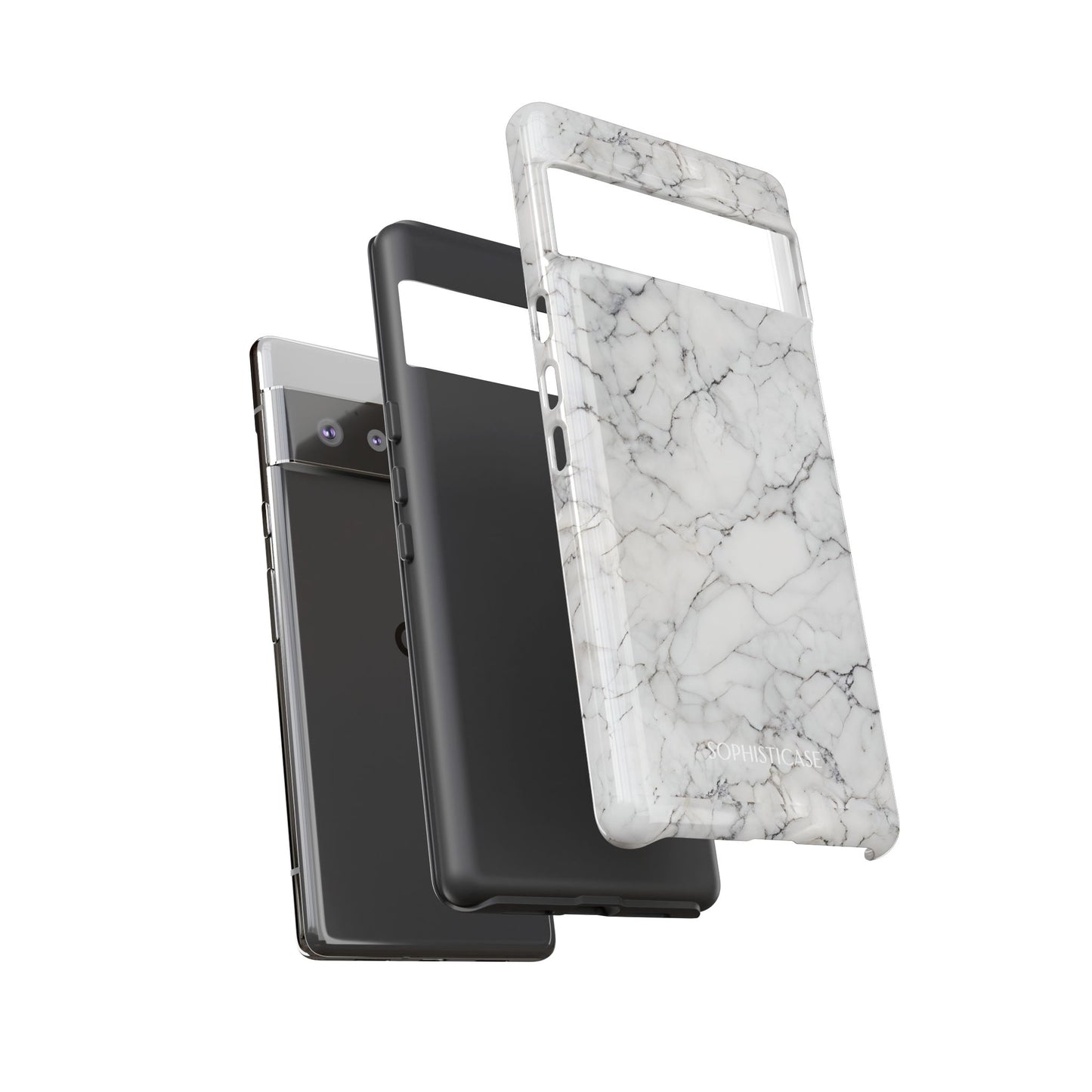 Marble Opulence in White - iPhone Case, Samsung Galaxy Case, Google Pixel Case