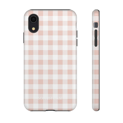 Tough Case - Gingham in Neutral Beige