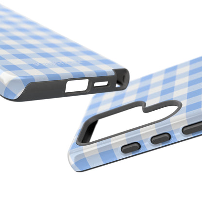 Gingham in Blue - iPhone Case, Samsung Galaxy Case, Google Pixel Case