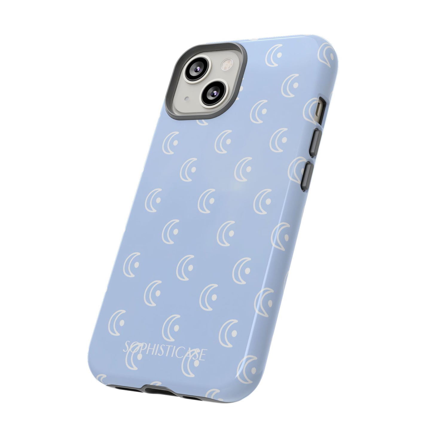 Moon Phase in Baby Blue - Tough Phone Case for iPhone