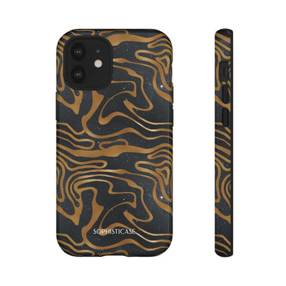 Cosmic Gold in Black - iPhone Case, Samsung Galaxy Case, Google Pixel Case