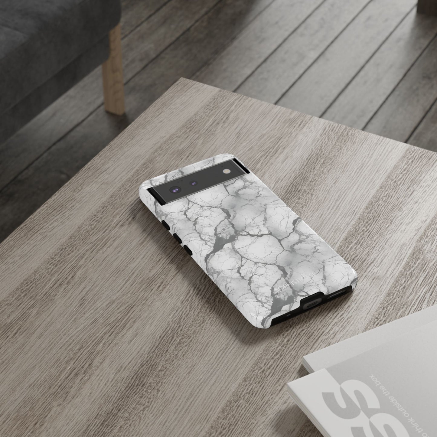 Marble Opulence in Charcoal Grey - Tough Phone Case