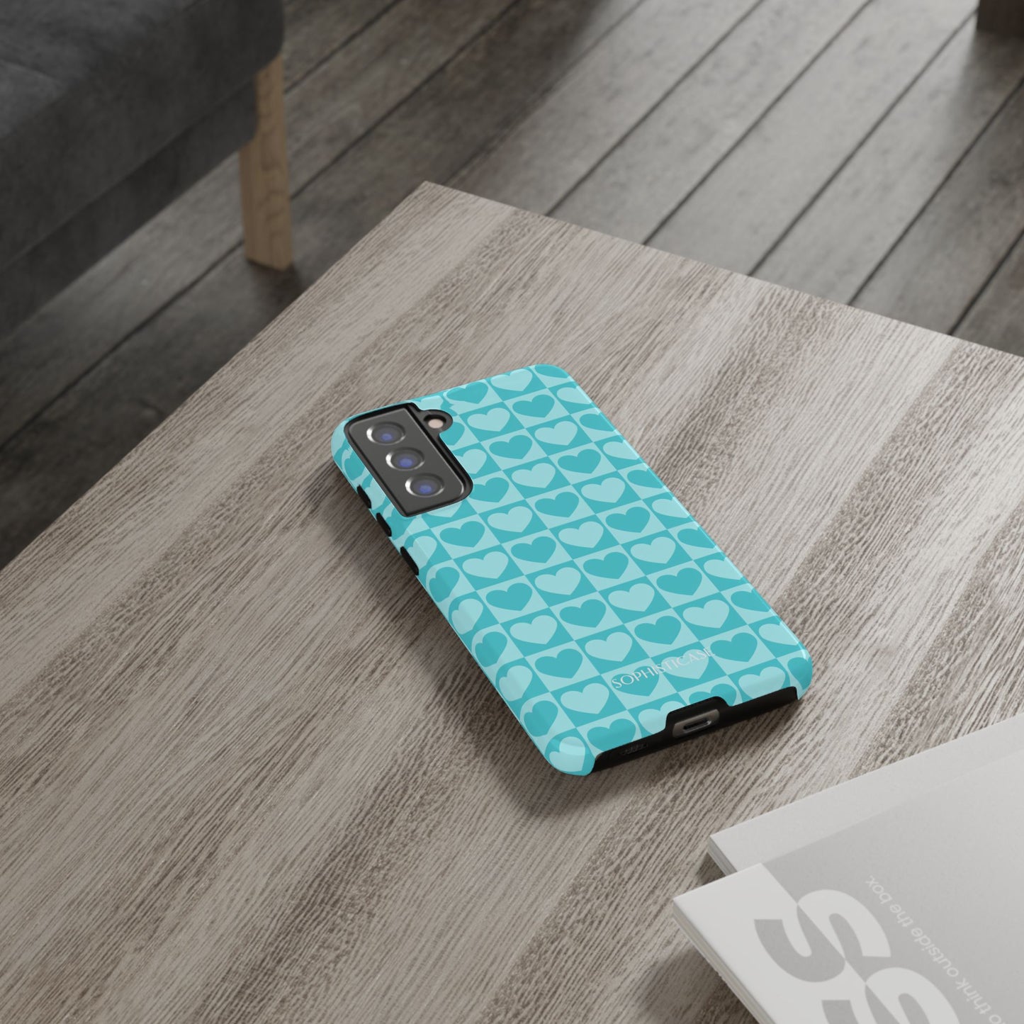 Tough Love in Aqua - Tough Phone Case