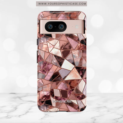 Rose' Runway in Merlot Mosaic - Tough Phone Case