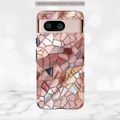 Rose' Runway in Pink Mosaic - Tough Phone Case