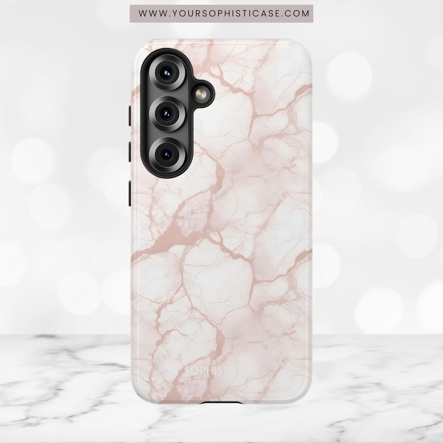 Marble Opulence in Neutral Beige - Tough Phone Case