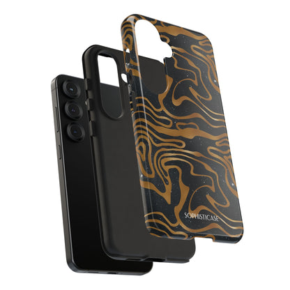 Cosmic Gold in Black - iPhone Case, Samsung Galaxy Case, Google Pixel Case