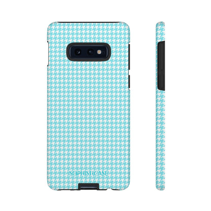 Tough Case - Houndstooth in Aqua