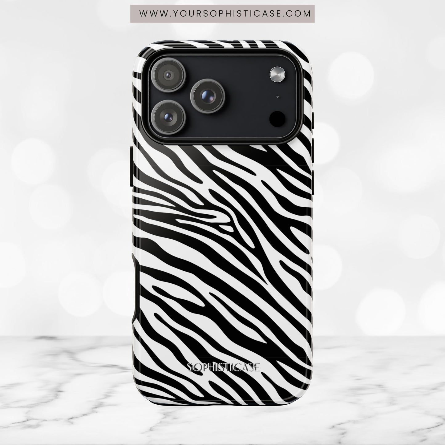 Dark Thoughts in Urban Zebra - Tough Phone Case