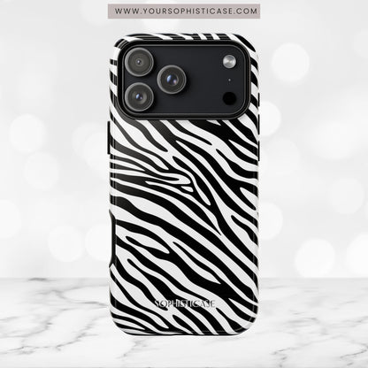 Dark Thoughts in Urban Zebra - Tough Phone Case