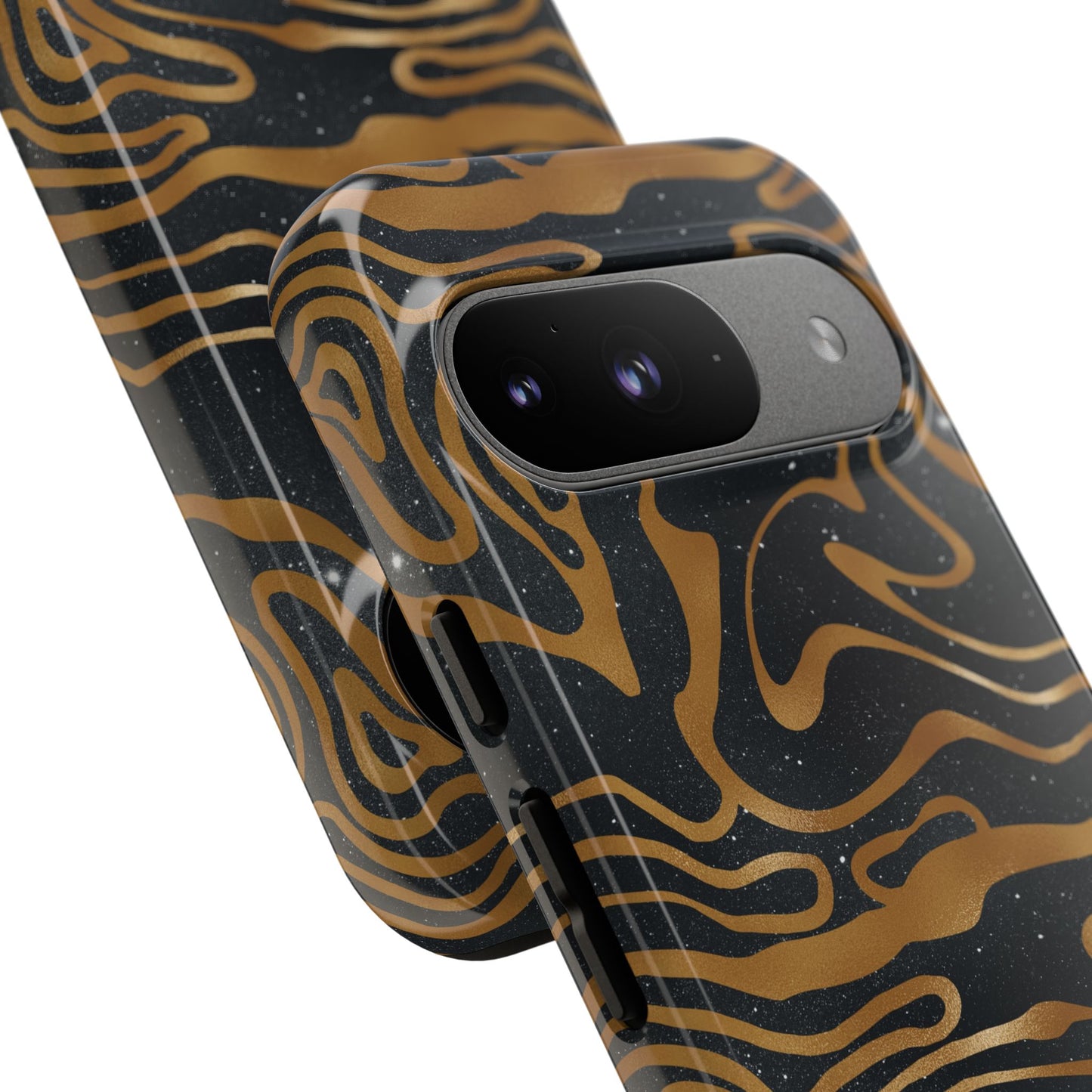 Cosmic Gold in Black - iPhone Case, Samsung Galaxy Case, Google Pixel Case