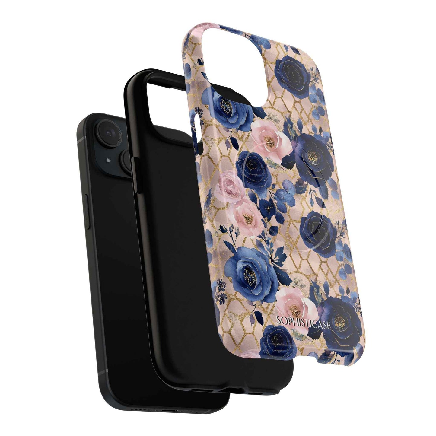 Royal Floral in Navy Blush - iPhone Magsafe Case