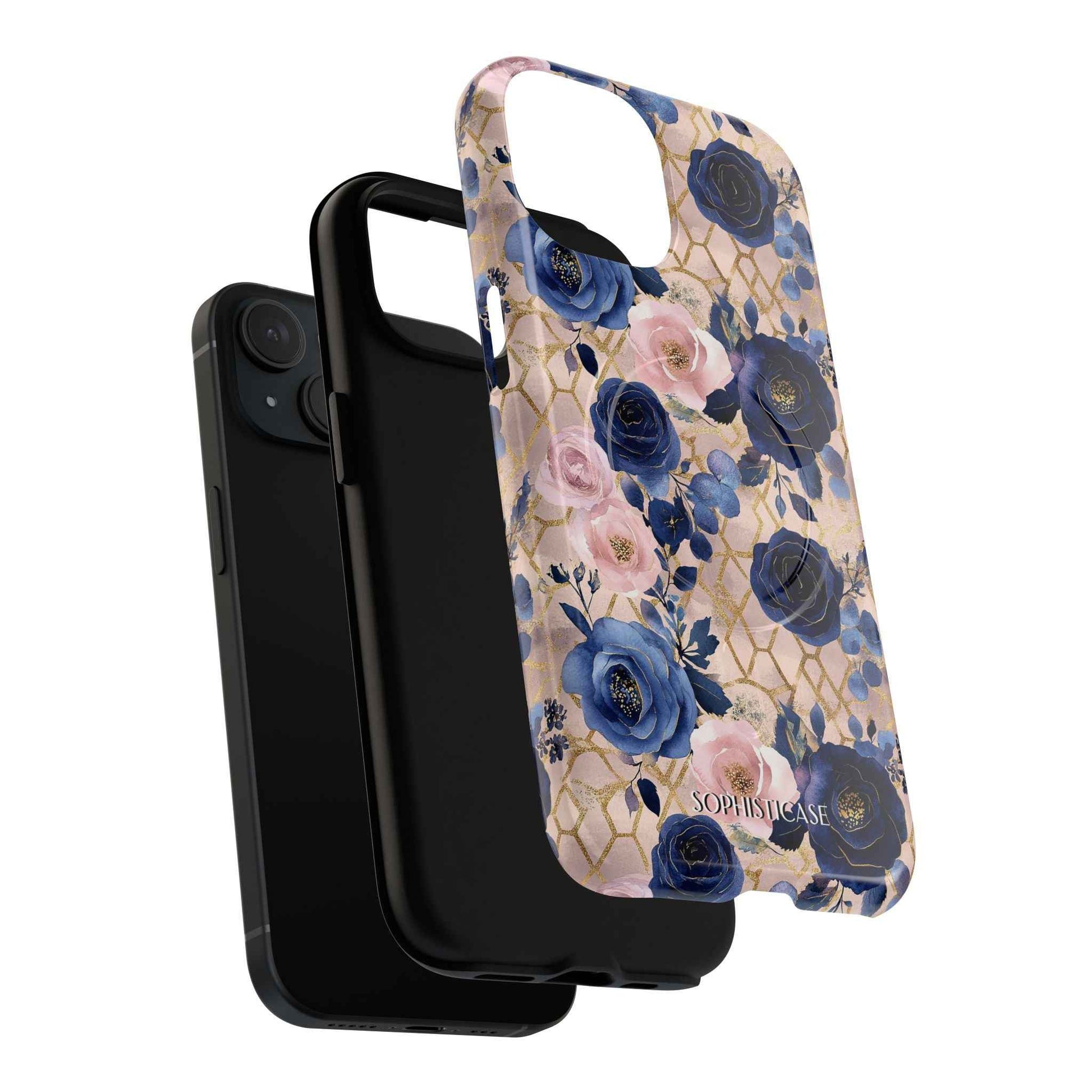 Royal Floral in Navy Blush - iPhone Magsafe Case