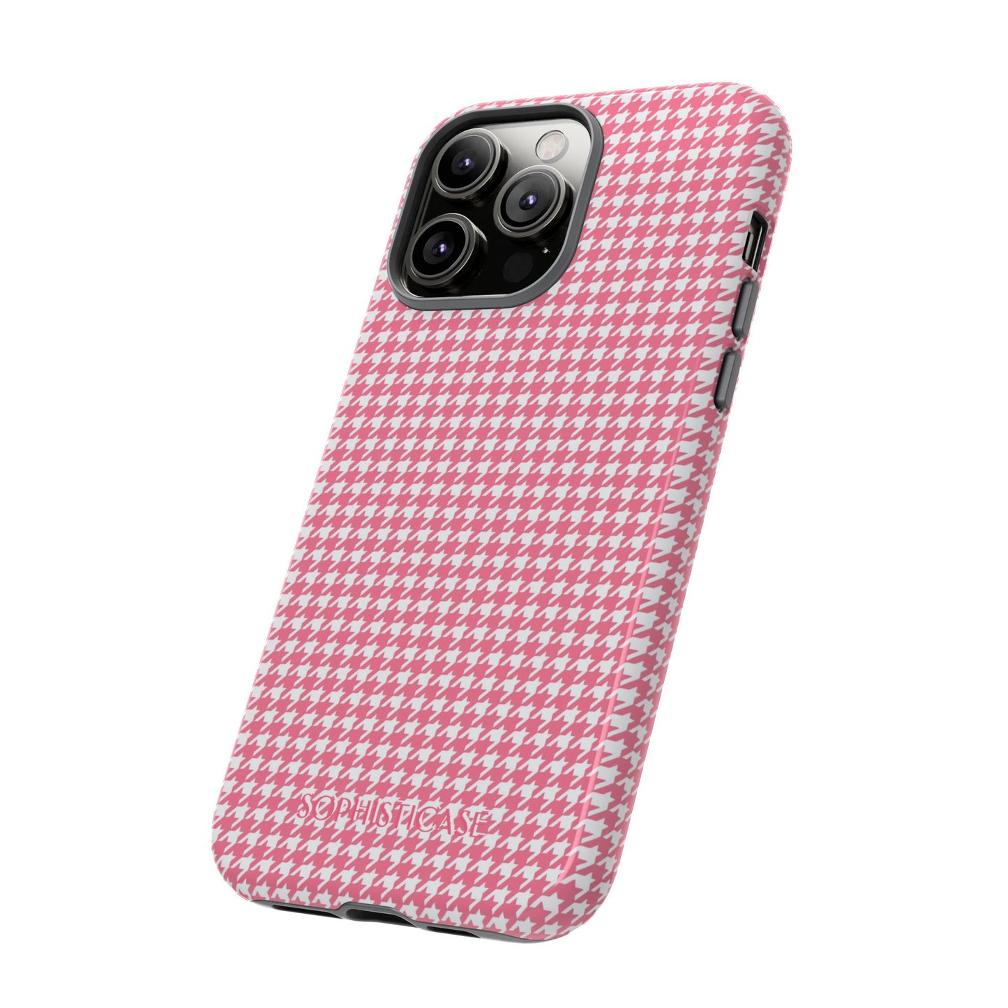 Tough Case - Houndstooth in Salmon