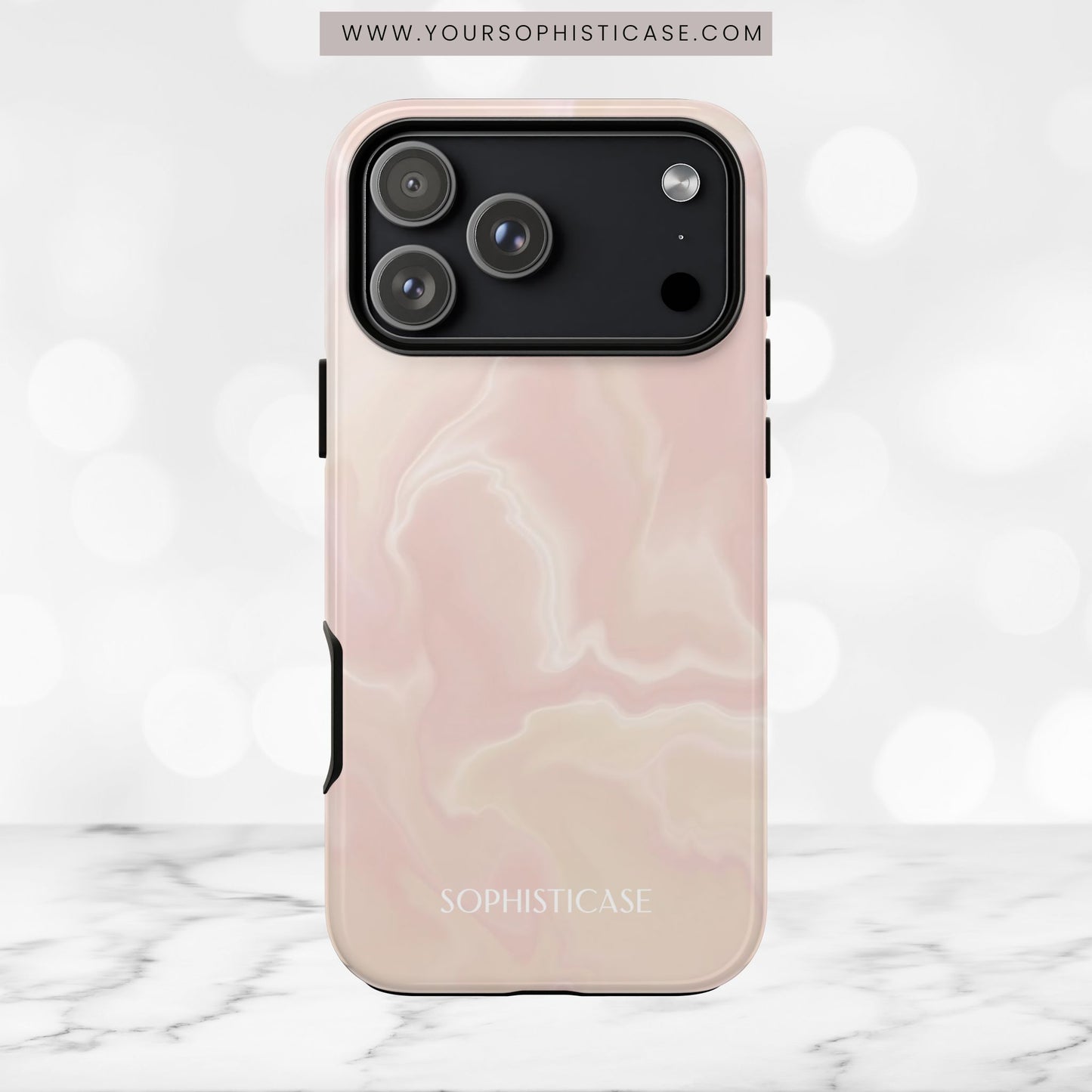 Liquid Magic in Beige Haze - iPhone Case