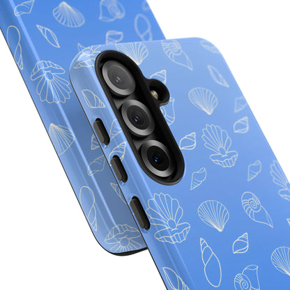 Seashell Society in Ocean Blue - iPhone Case, Samsung Galaxy Case, Google Pixel Case