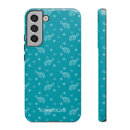 Turtle Island in Aqua - Tough Phone Case for Samsung Galaxy