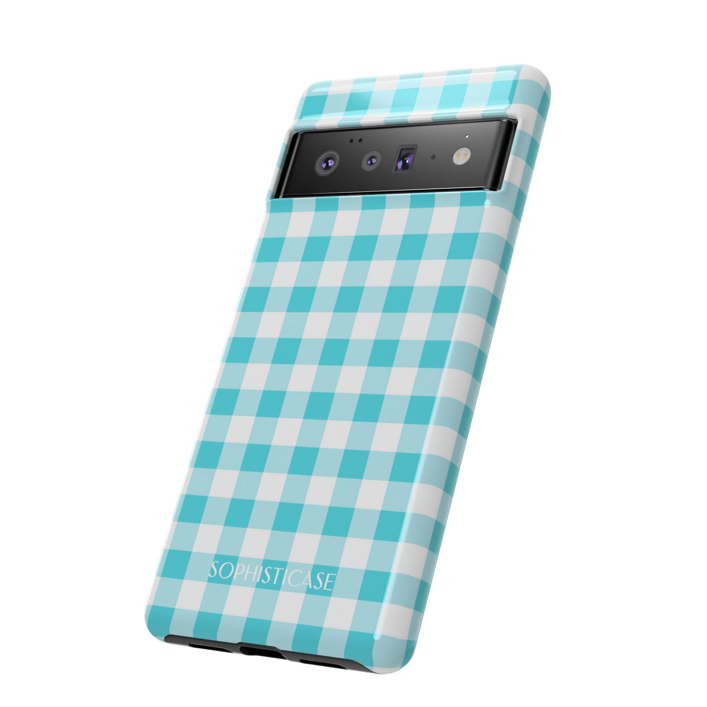 Tough Case - Gingham in Aqua