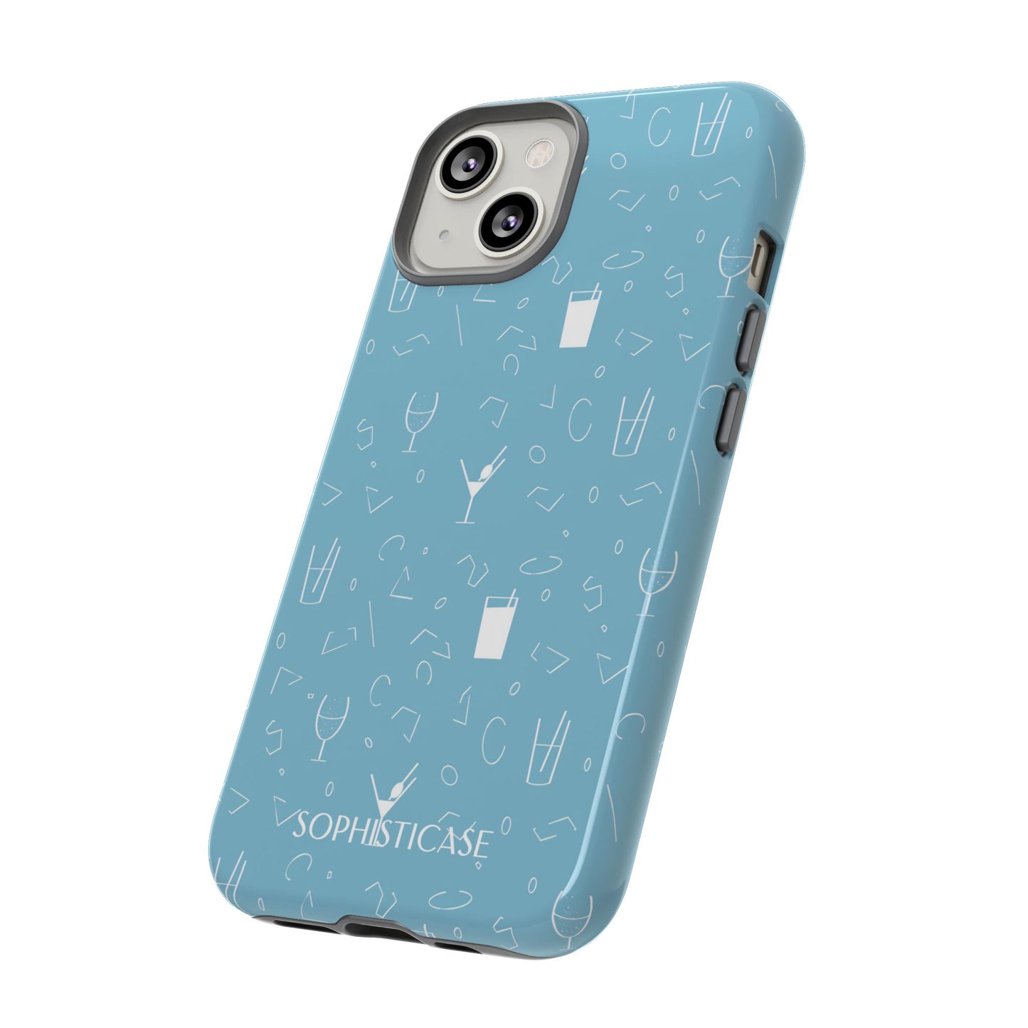 Cocktail Hour in Blue - iPhone Case