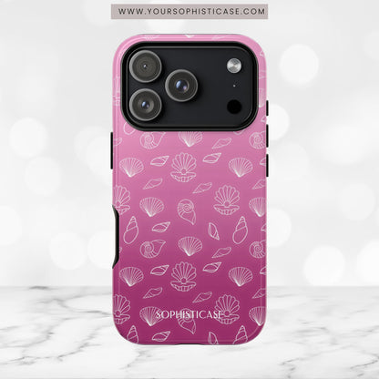Seashell Society in Purple - iPhone Case, Samsung Galaxy Case, Google Pixel Case
