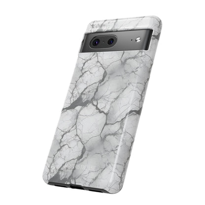 Marble Opulence in Charcoal Grey - Tough Phone Case