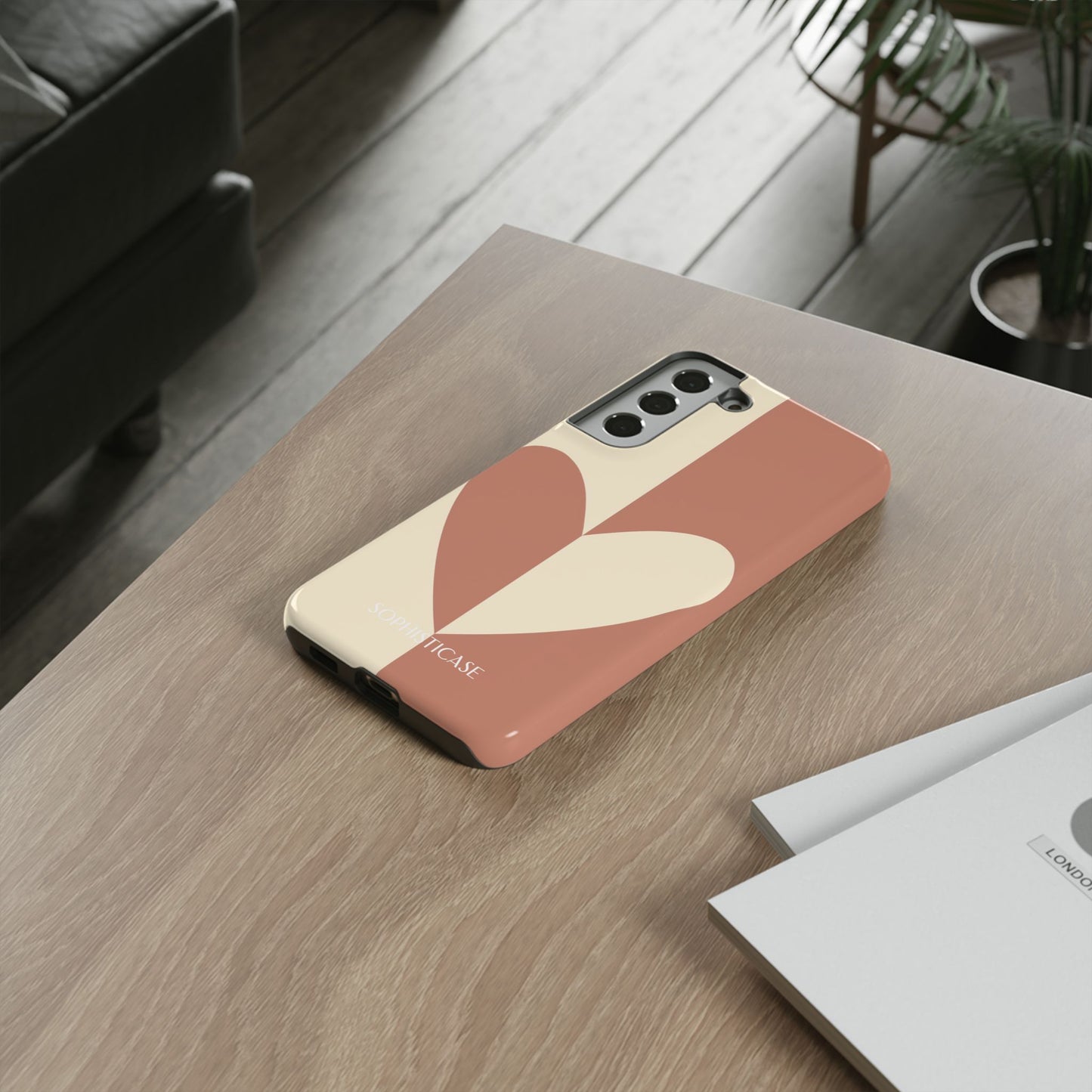 Be Mine in Brown and Cream - iPhone Case, Samsung Galaxy Case, Google Pixel Case