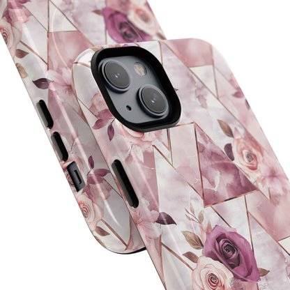 Royal Floral in Plum Chevron - iPhone Magsafe Case