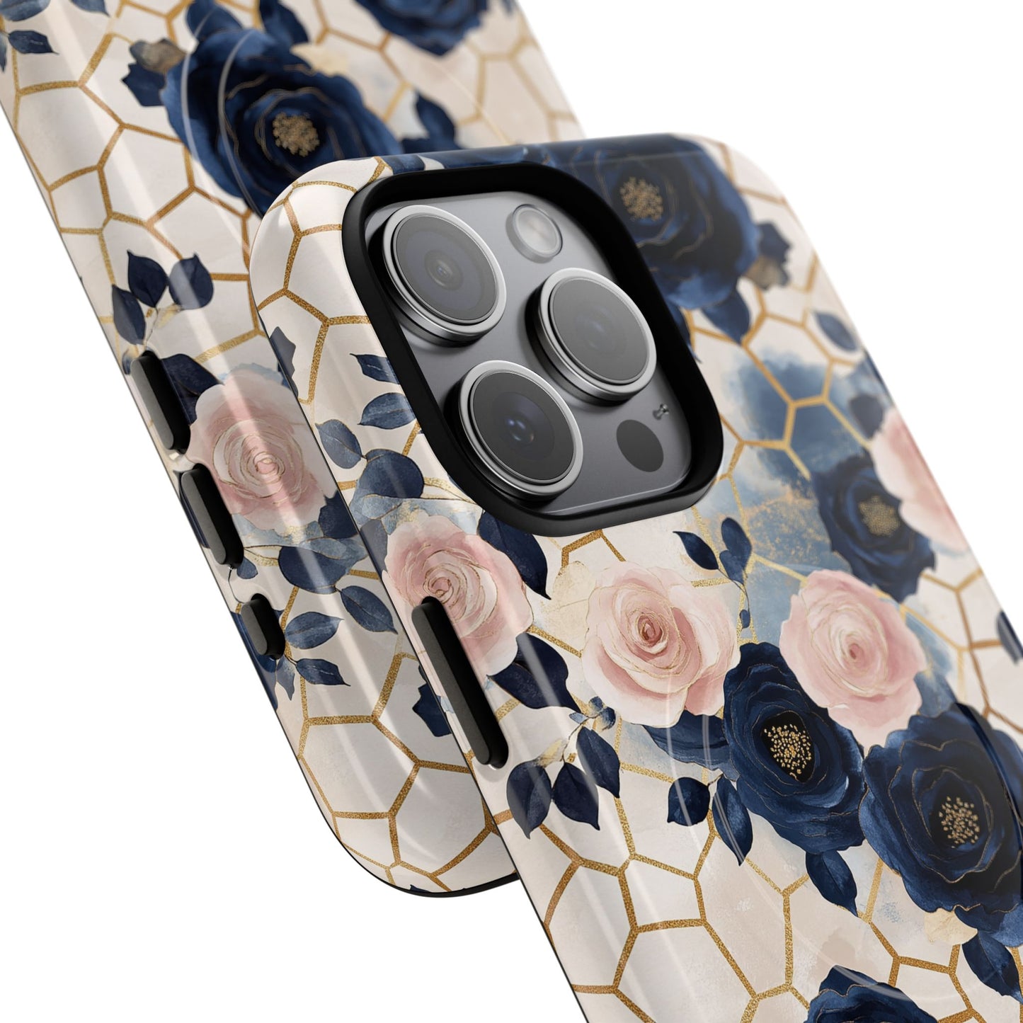 Royal Floral in Navy Hive - iPhone Magsafe Case