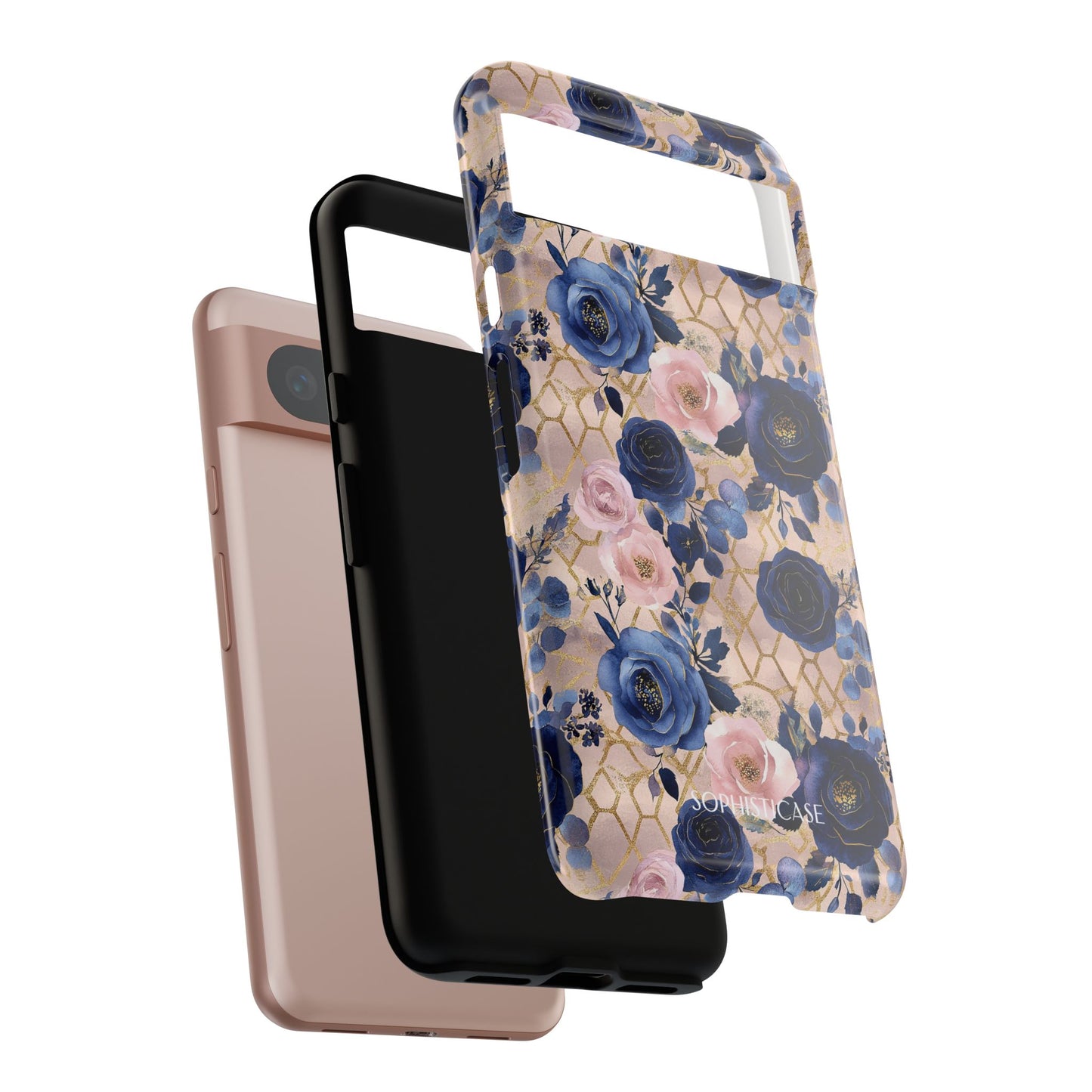 Royal Floral in Navy Blush - Tough Phone Case