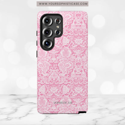 Luxe Lace in Pink - iPhone Case, Samsung Galaxy Case, Google Pixel Case
