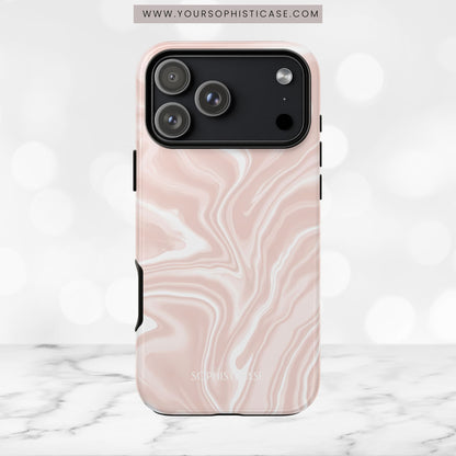 Liquid Dreams in Neutral Beige - iPhone Case
