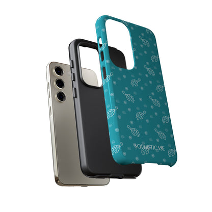 Turtle Island in Aqua - Tough Phone Case for Samsung Galaxy