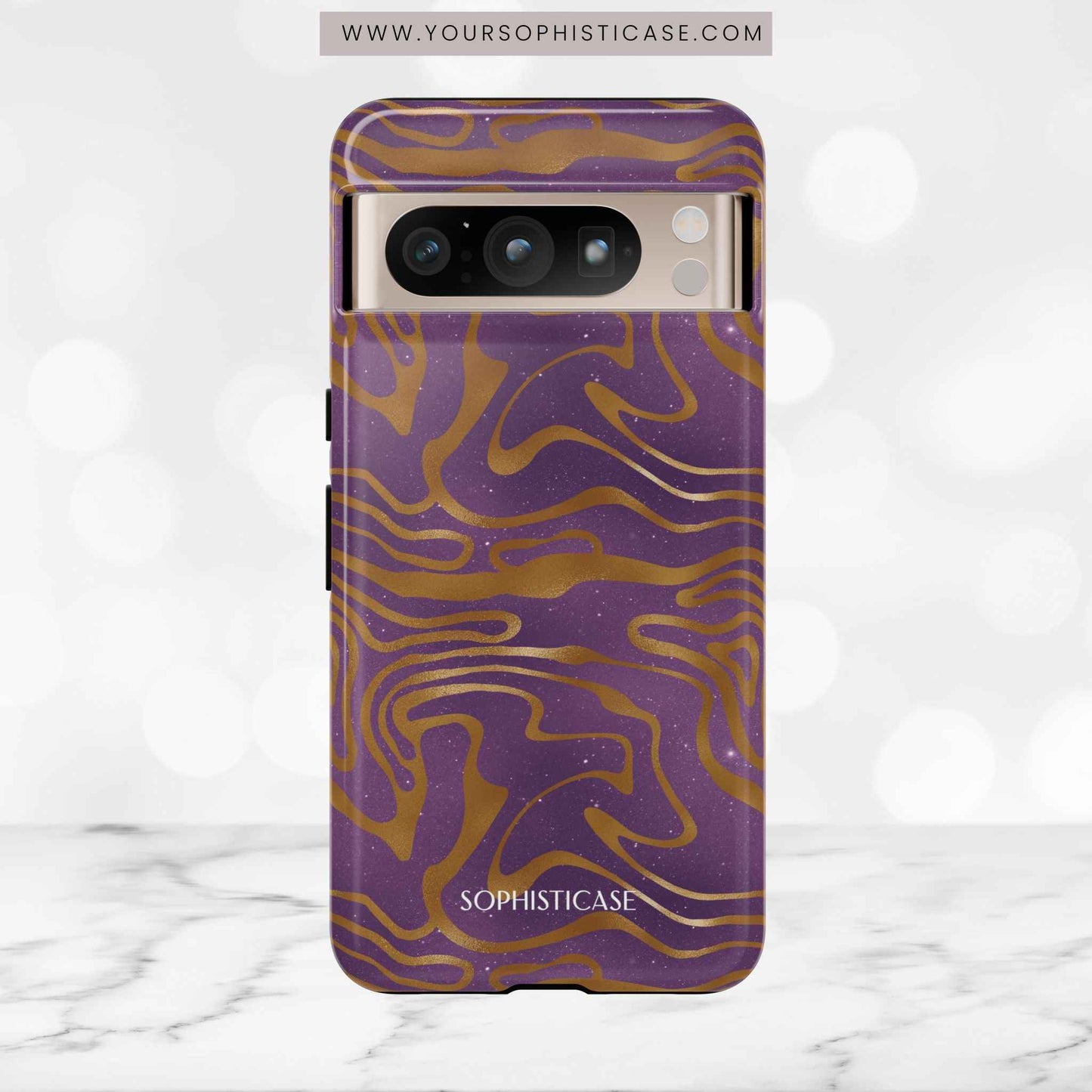 Cosmic Zebra in Purple - iPhone Case, Samsung Galaxy Case, Google Pixel Case