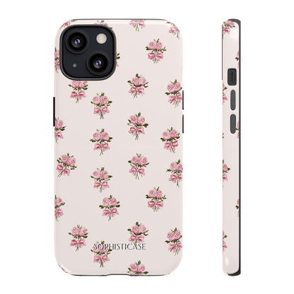 The Sweetest Thing in Coquette Rose Bouquet - iPhone Case