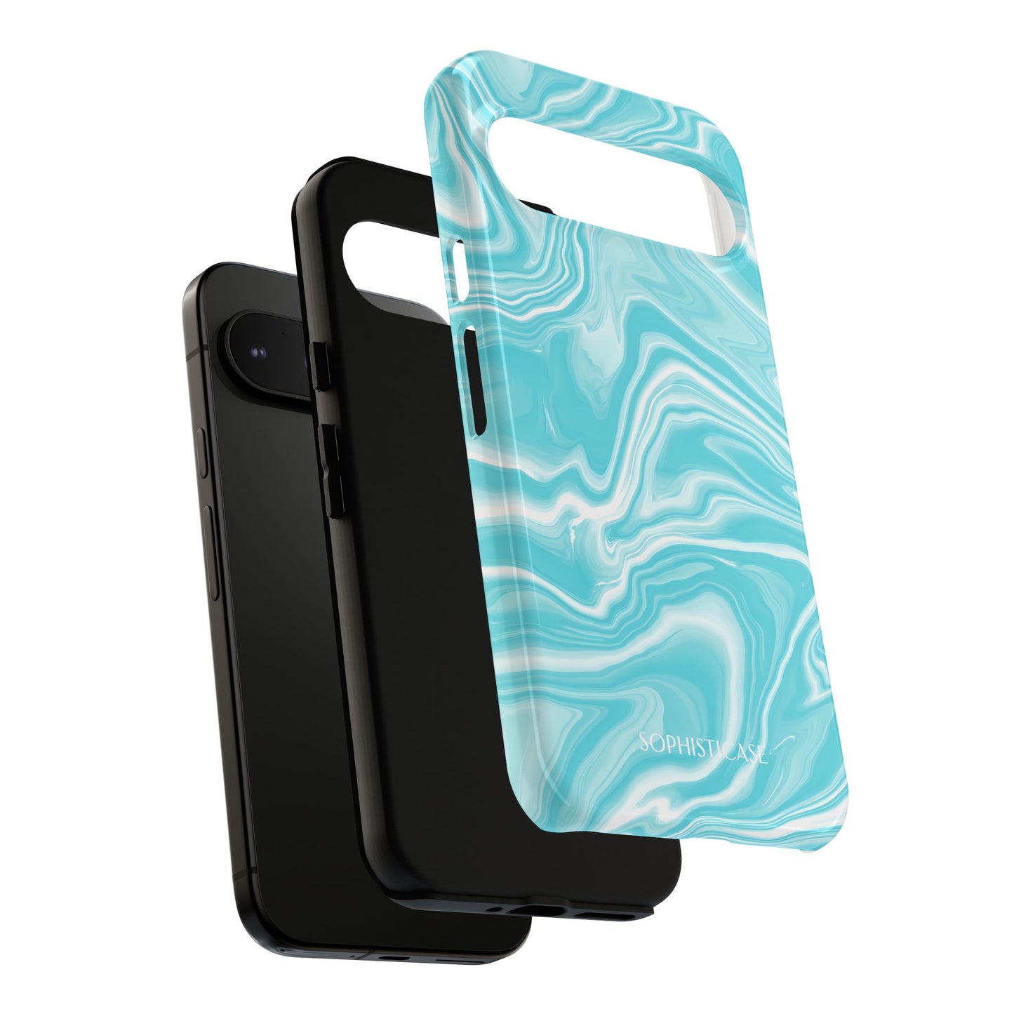 Liquid Dreams in Aqua - Tough Phone Case