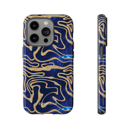 Cosmic Gold in Blue - iPhone Case, Samsung Galaxy Case, Google Pixel Case