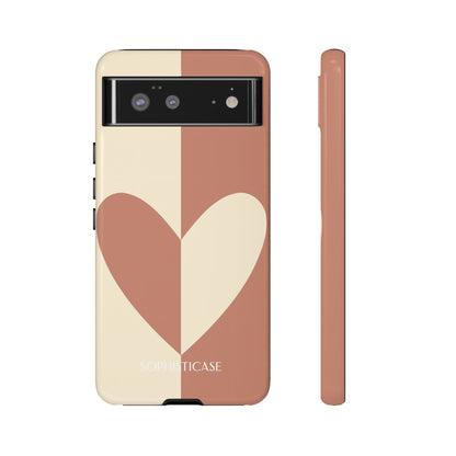 Be Mine in Brown and Cream - iPhone Case, Samsung Galaxy Case, Google Pixel Case