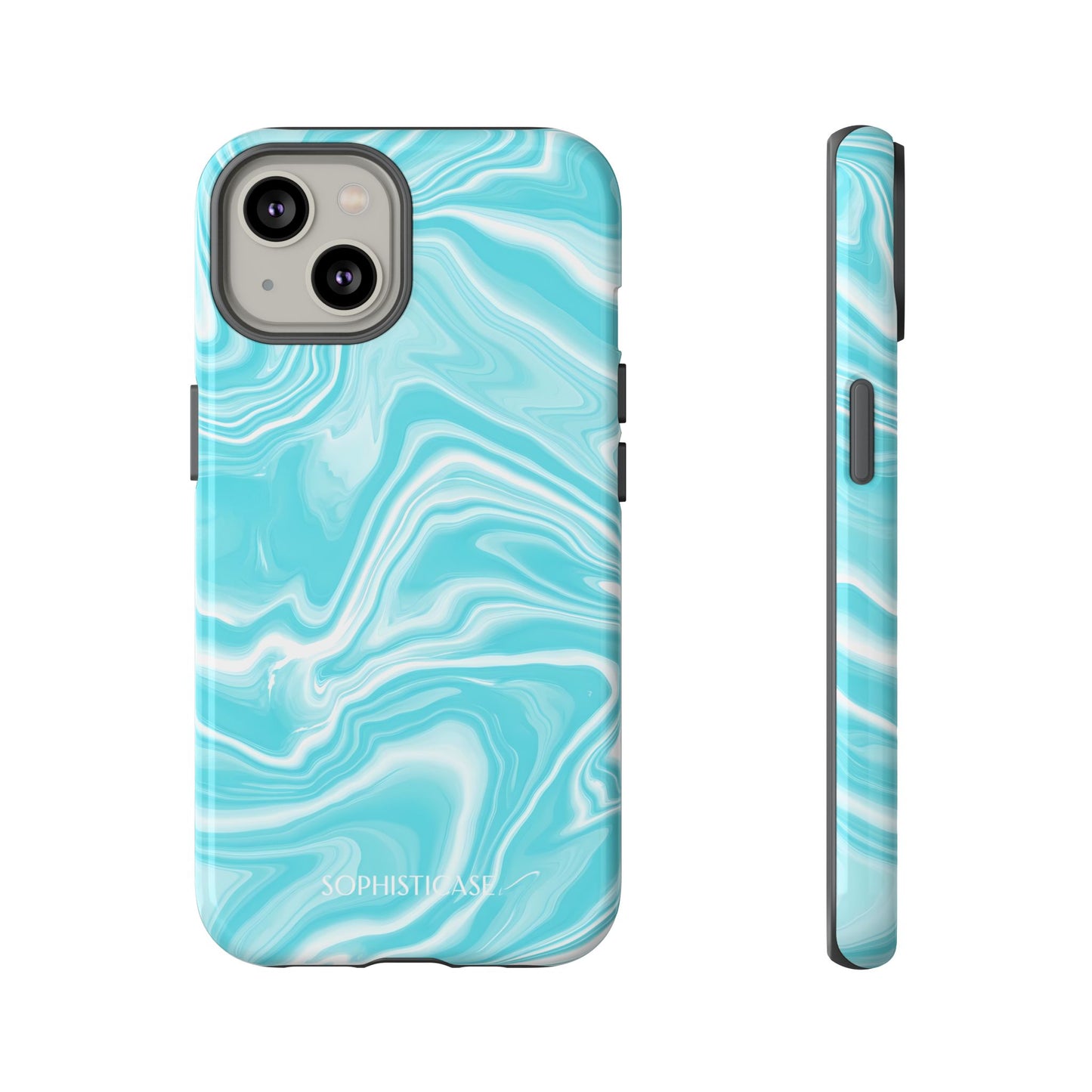 Liquid Dreams in Aqua - Tough Phone Case